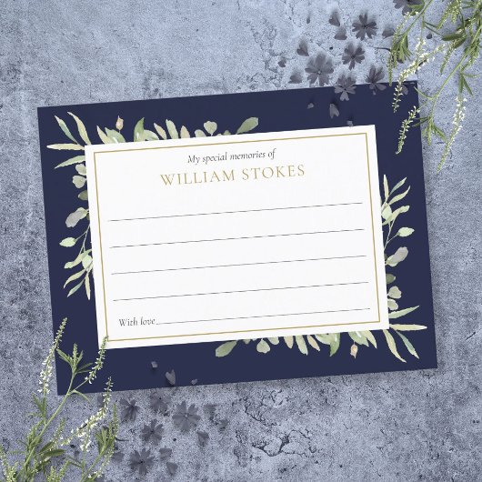 緑パーソナライズされたの葬儀共有Aメモリカード ポストカード