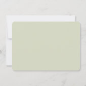 緑パーソナライズされたフローラ水の色の緑 ノートカード (裏面)