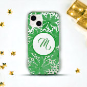 緑パーソナライズされたモノグラムのフローラ Case-Mate iPhoneケース