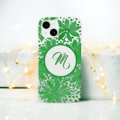 緑パーソナライズされたモノグラムのフローラ Case-Mate iPhoneケース