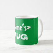 緑パーソナライズされた名Mag コーヒーマグカップ (正面右)
