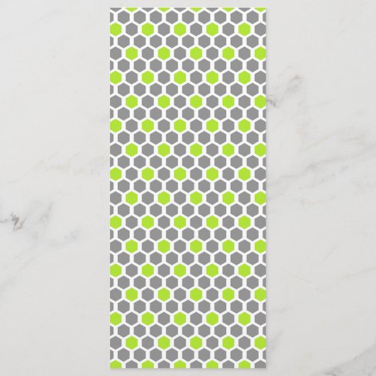 緑パーソナライズされた幾何六角ブックマーク (裏面)