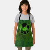 緑パーソナライズされた恐竜ヒンドキッズプリントエプロン エプロン (インサイチュ)
