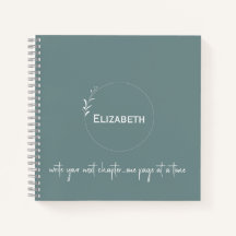 緑パーソナライズされた書「次の章」