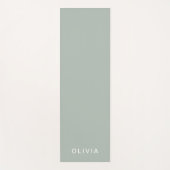 緑パーソナライズされた灰カラーカスタム | エレガント ヨガマット (正面)