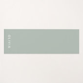 緑パーソナライズされた灰カラーカスタム | エレガント ヨガマット (正面(横))