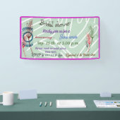 緑パーソナライズされた素朴ブライダルシャワー旗 横断幕 (トレードショー)