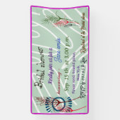 緑パーソナライズされた素朴ブライダルシャワー旗 横断幕 (縦)