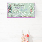 緑パーソナライズされた素朴ブライダルシャワー旗 横断幕 (インサイチュ)