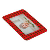 緑パーソナライズされた赤クリスマスツリー マグネット (右側)