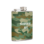 緑パーソナライズされた軍迷彩飲料お尻フラスコ フラスク (右)