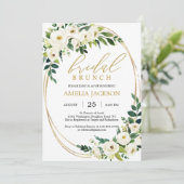 緑パーソナライズされた金ゴールドブライダル 招待状 (スタンド正面)