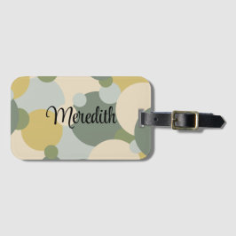 緑パーソナライズされた黄分子の荷札 ラゲッジタグ