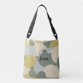 緑パーソナライズされた黄分子 クロスボディバッグ (正面)