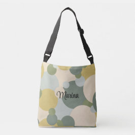 緑パーソナライズされた黄分子 クロスボディバッグ