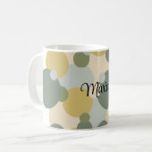 緑パーソナライズされた黄分子 コーヒーマグカップ (正面左)
