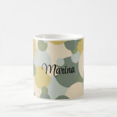 緑パーソナライズされた黄分子 コーヒーマグカップ (中央)