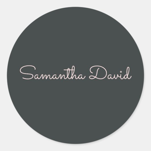 緑パーソナライズされた ラウンドシール (正面)