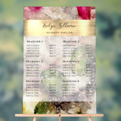 緑ピンクの水彩価格表 アクリルサイン (ニュートラル)