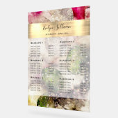 緑ピンクの水彩価格表 アクリルサイン (傾斜)