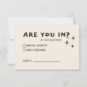 緑ファンキーピンク赤い落書きRSVP 出欠カード (正面)