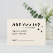 緑ファンキーピンク赤い落書きRSVP 出欠カード (スタンド正面)