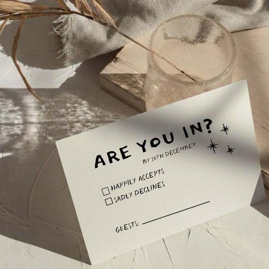 緑ファンキーピンク赤い落書きRSVP 出欠カード