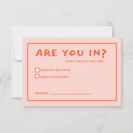 緑ファンキーピンク赤RSVPファンキー 出欠カード