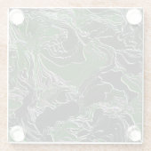 緑ファンキー迷彩柄 ガラスコースター (裏面)