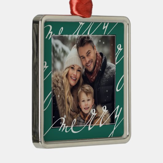 緑ファンシーのスクリプメリート「Christmas Photo」 メタルオーナメント (右)