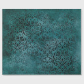 緑ファンシーの黒枠 ラッピングペーパー (フラット)