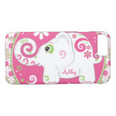 緑ファンシーピンク象フローラ Case-Mate iPhoneケース (裏面(横))