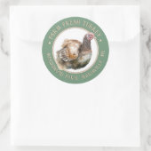 緑ファンシー卵カートンラベルファームフレッシュトルコ ラウンドシール (バッグ)