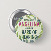 緑フェミニンの離れ名称懸命 缶バッジ (正面&裏面)