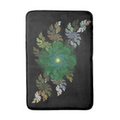 緑フラクタル花風呂マット バスマット (正面縦)