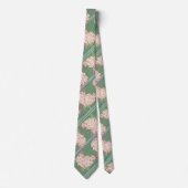 緑フランスの菊 ネクタイ (正面)