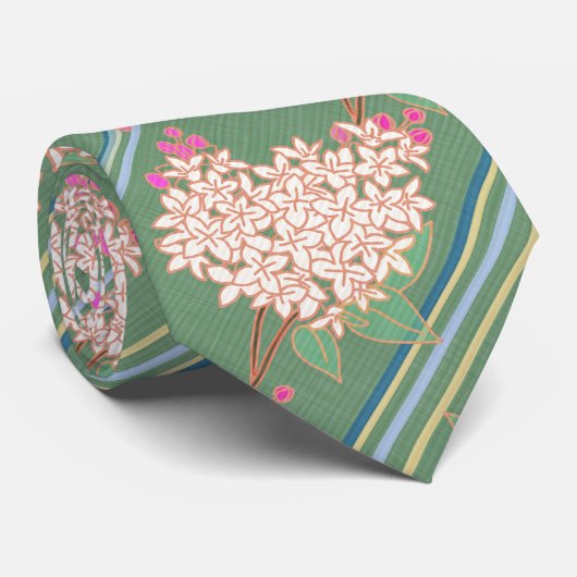 緑フランスの菊 ネクタイ (ロール)