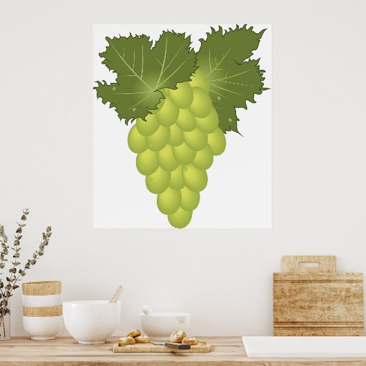 緑ブドウ ポスター (キッチン)