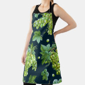 緑ブドウ：水彩暗色 エプロン (インサイチュ)