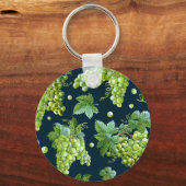 緑ブドウ：水彩暗色 キーホルダー (正面)