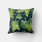 緑ブドウ：水彩暗色 クッション (裏面)