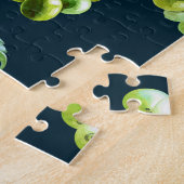 緑ブドウ：水彩暗色 ジグソーパズル (側面)