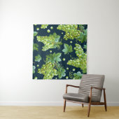 緑ブドウ：水彩暗色 タペストリー (インサイチュ(横))