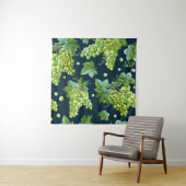 緑ブドウ：水彩暗色 タペストリー (インサイチュ)