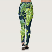 緑ブドウ：水彩暗色 レギンス (裏面)