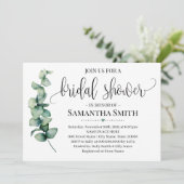 緑ブライダルシャワーミニマルモダン結婚リスト 招待状 (スタンド正面)