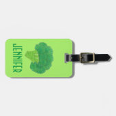 緑ブロッコリー園芸野菜の農産物 ラゲッジタグ (正面横)