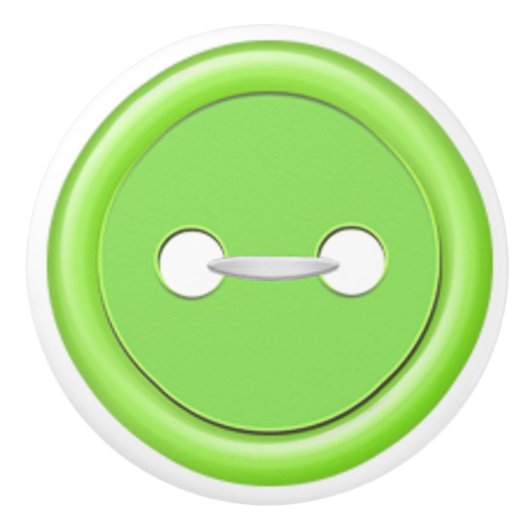 緑ボタンの引出しの引き セラミックノブ (正面)