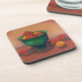 緑ボールの静物画のコースター コースター (左側)