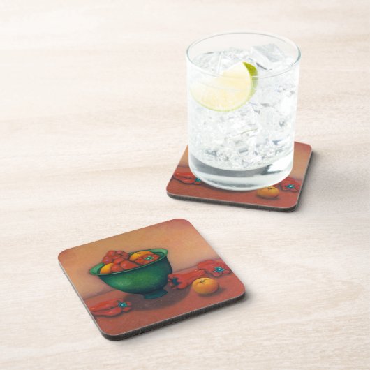 緑ボールの静物画のコースター コースター (右側)